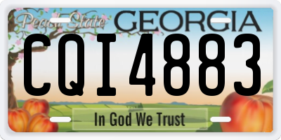 GA license plate CQI4883