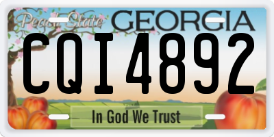 GA license plate CQI4892