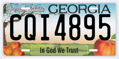 GA license plate CQI4895