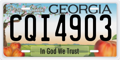 GA license plate CQI4903