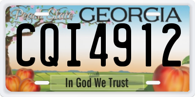GA license plate CQI4912