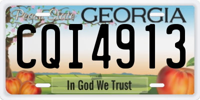 GA license plate CQI4913