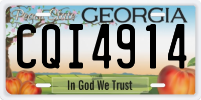 GA license plate CQI4914