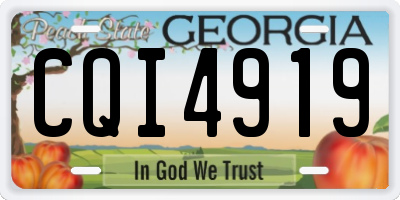 GA license plate CQI4919