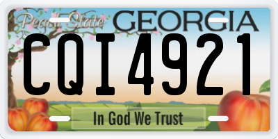 GA license plate CQI4921