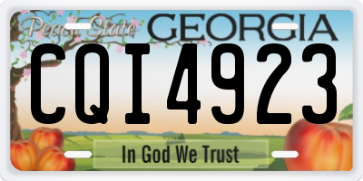 GA license plate CQI4923