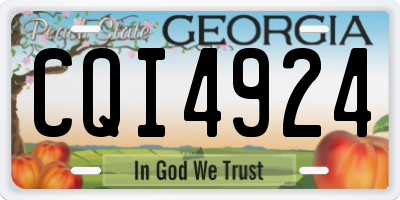 GA license plate CQI4924
