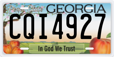 GA license plate CQI4927
