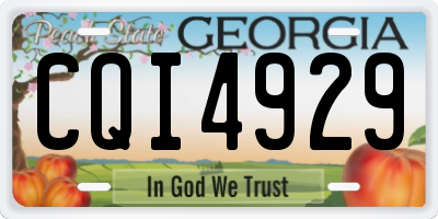 GA license plate CQI4929