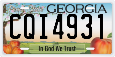 GA license plate CQI4931
