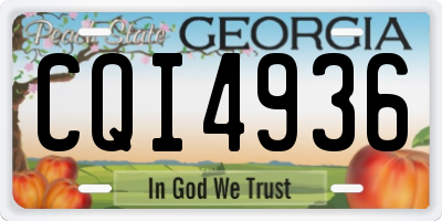 GA license plate CQI4936