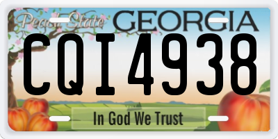 GA license plate CQI4938