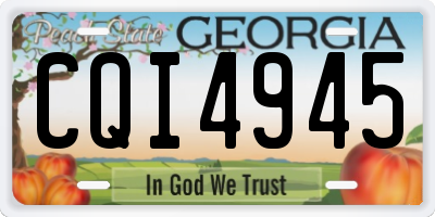 GA license plate CQI4945