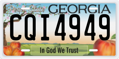 GA license plate CQI4949