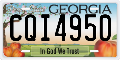 GA license plate CQI4950