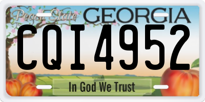 GA license plate CQI4952