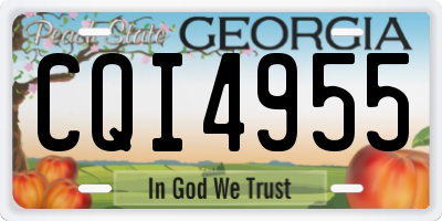 GA license plate CQI4955