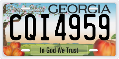 GA license plate CQI4959