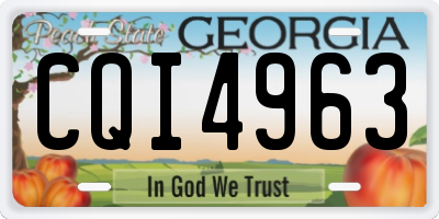 GA license plate CQI4963