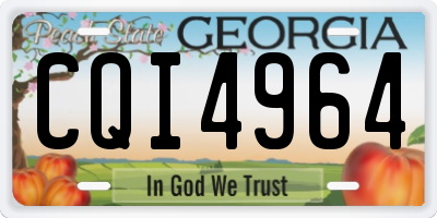 GA license plate CQI4964