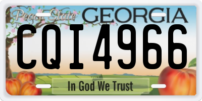 GA license plate CQI4966