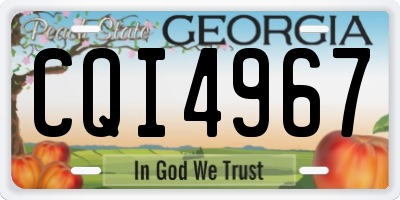 GA license plate CQI4967