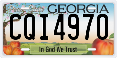 GA license plate CQI4970
