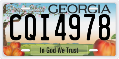 GA license plate CQI4978