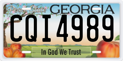 GA license plate CQI4989