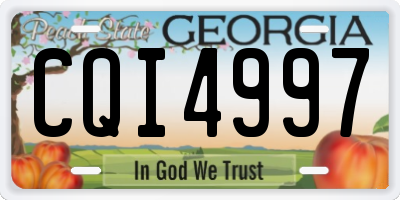 GA license plate CQI4997