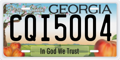 GA license plate CQI5004