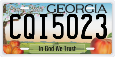 GA license plate CQI5023