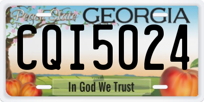 GA license plate CQI5024