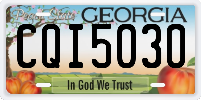 GA license plate CQI5030