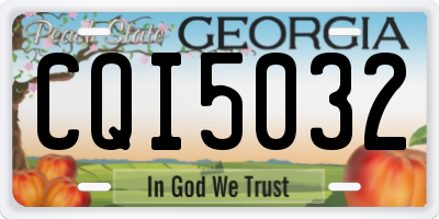 GA license plate CQI5032