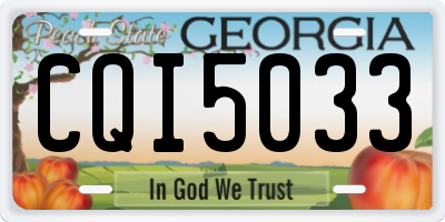 GA license plate CQI5033
