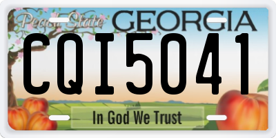GA license plate CQI5041