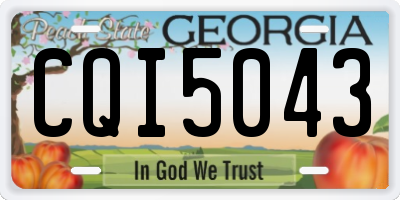 GA license plate CQI5043