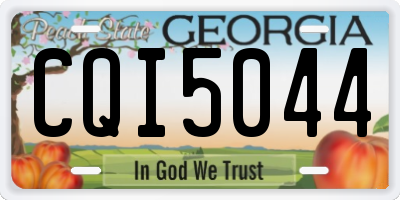 GA license plate CQI5044
