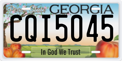 GA license plate CQI5045
