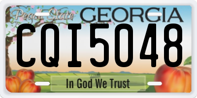 GA license plate CQI5048