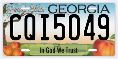 GA license plate CQI5049