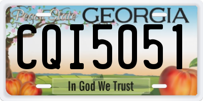 GA license plate CQI5051
