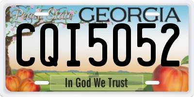 GA license plate CQI5052