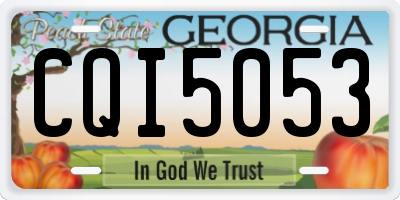 GA license plate CQI5053