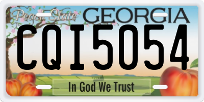 GA license plate CQI5054