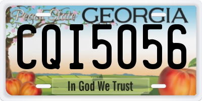GA license plate CQI5056