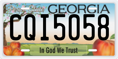 GA license plate CQI5058