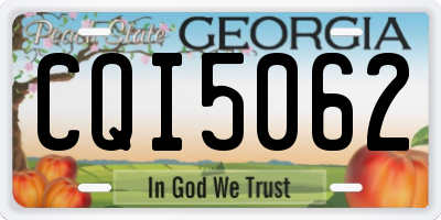 GA license plate CQI5062
