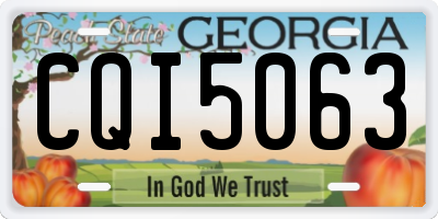 GA license plate CQI5063